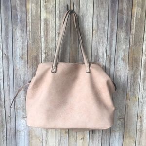 NWT Free People Rose-Pink Faux Suede Tote